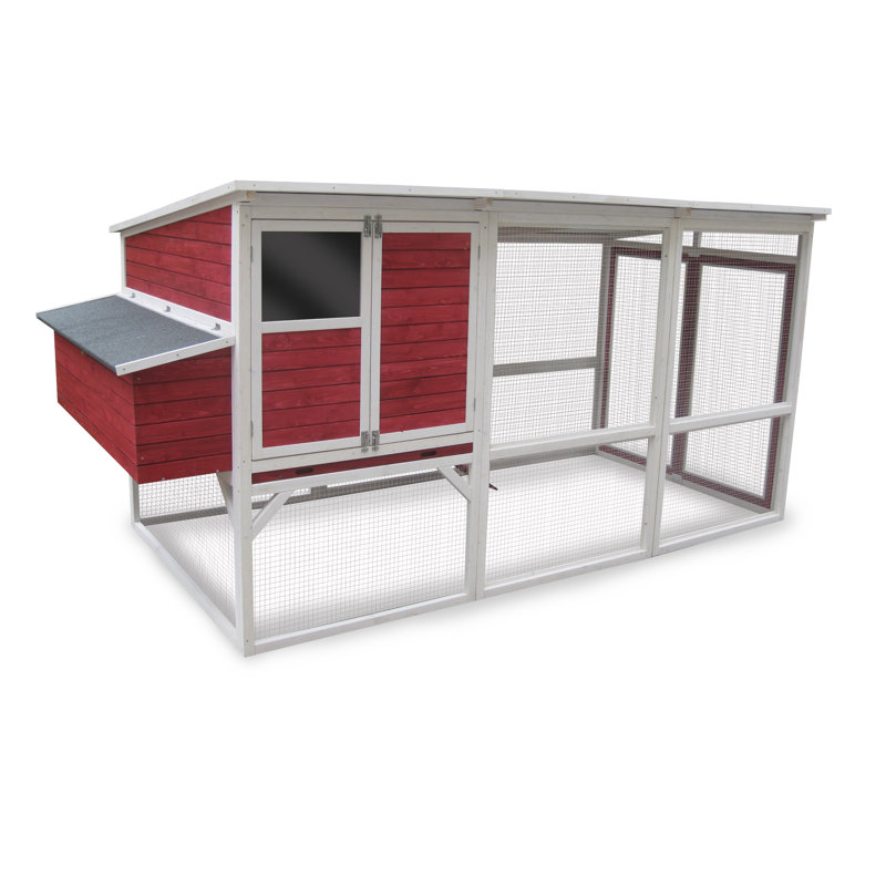 Coops & Feathers Chicken Coop with Chicken Run For Up To 18 Chickens Wayfair
